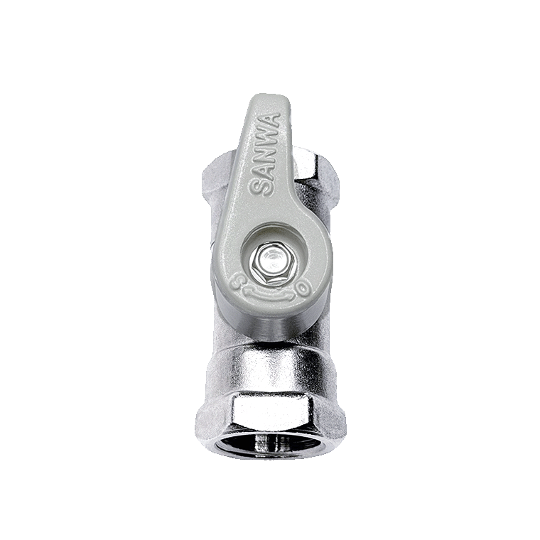 SANWA Mini Ball Valve Silver FF4